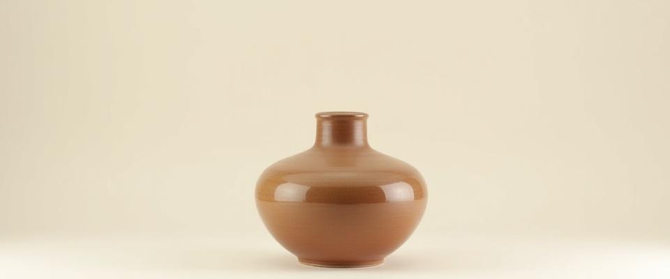 Elegant handgetöpferte Vase mit einzigartiger Glasur